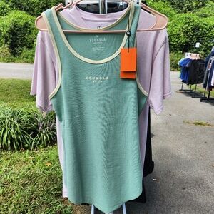 Young LA rib tank top men's medium NWT